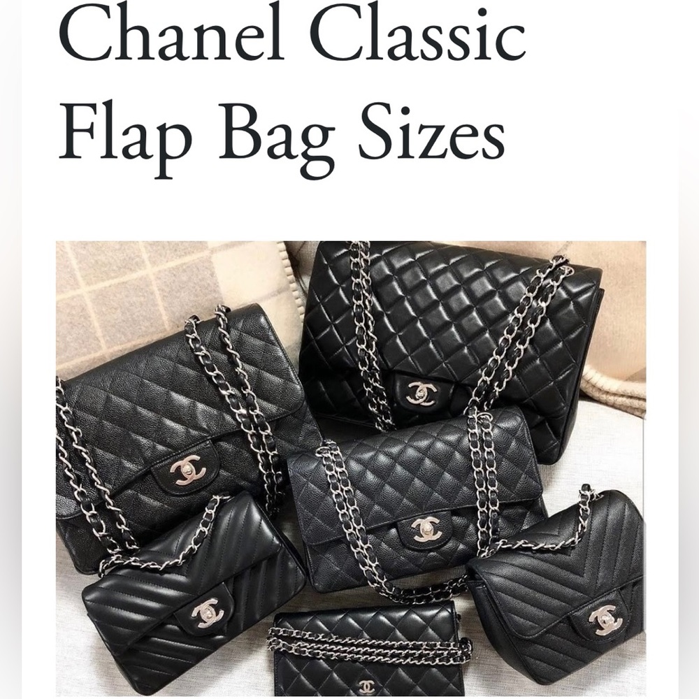 CHANEL CLASSIC FLAP BAG SIZES